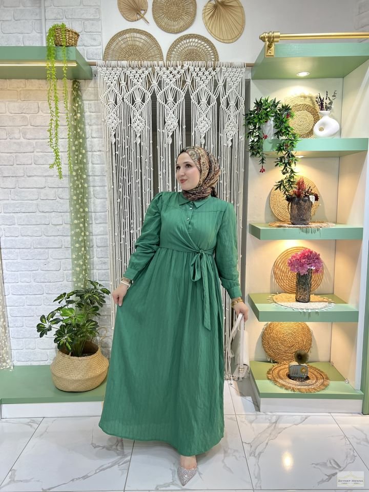 Ayla Yeşil Elbise 44