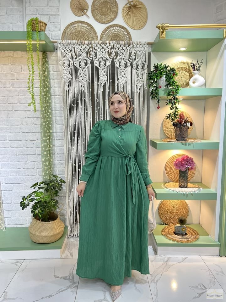 Ayla Yeşil Elbise 44