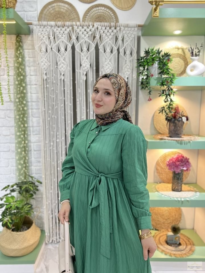 Ayla Yeşil Elbise 44