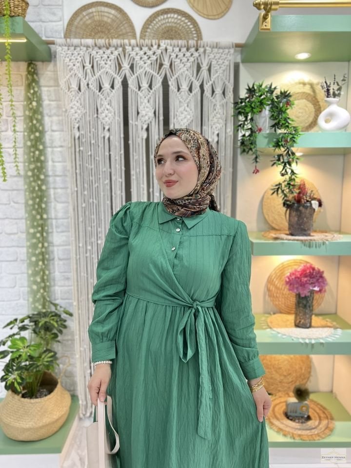 Ayla Yeşil Elbise 44