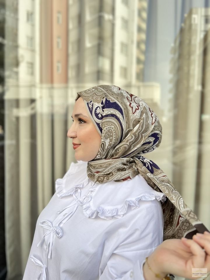 Etnik Gülfem Vizon Pamuk Şal