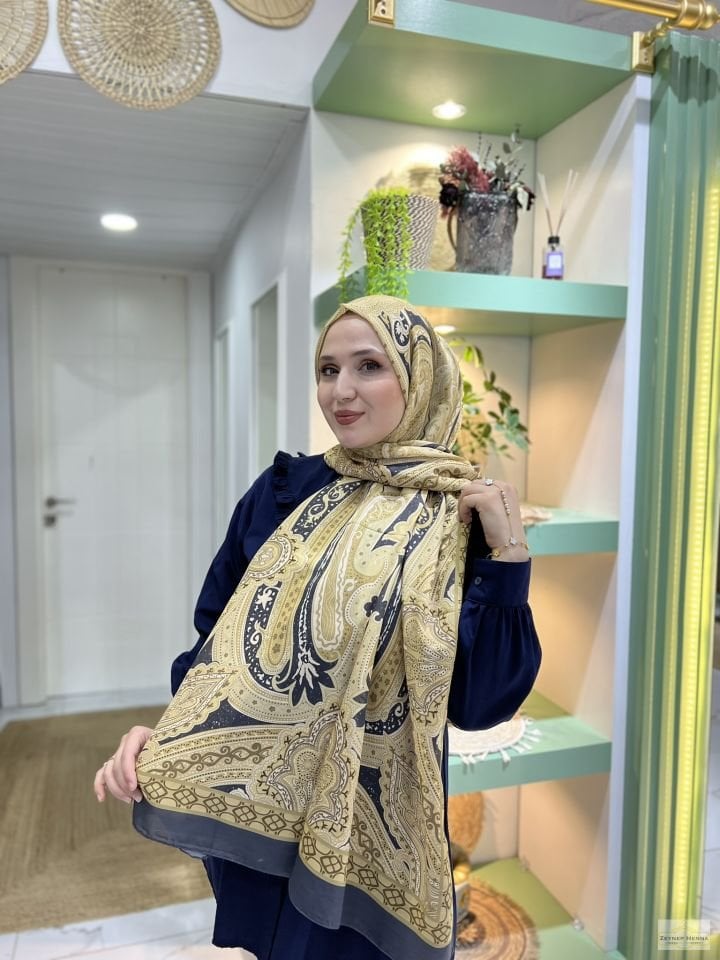 Etnik Gülfem Antrasit Pamuk Şal