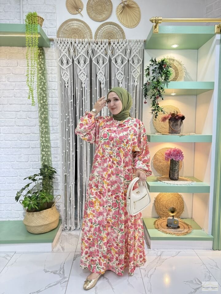 Mango Pembe Elbise