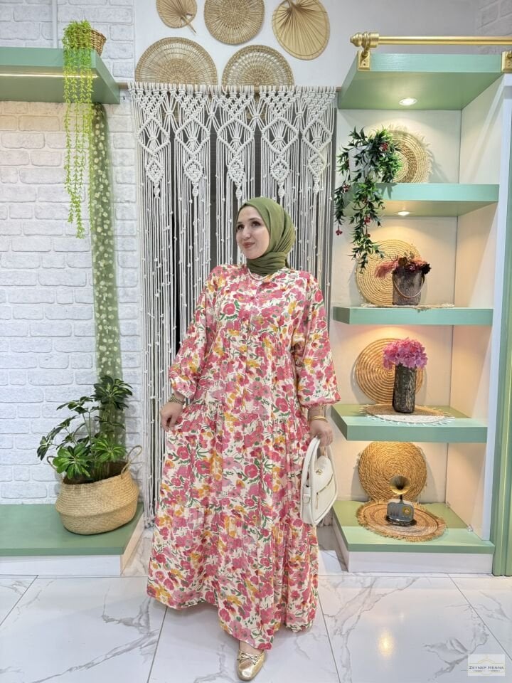Mango Pembe Elbise