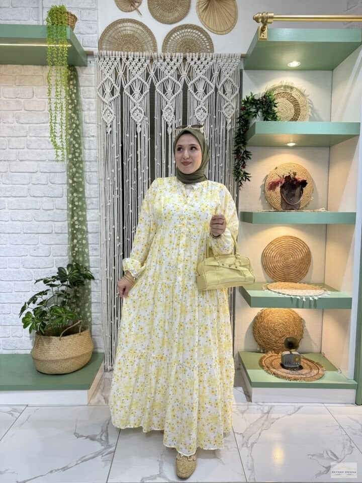 Yonca Sarı Elbise