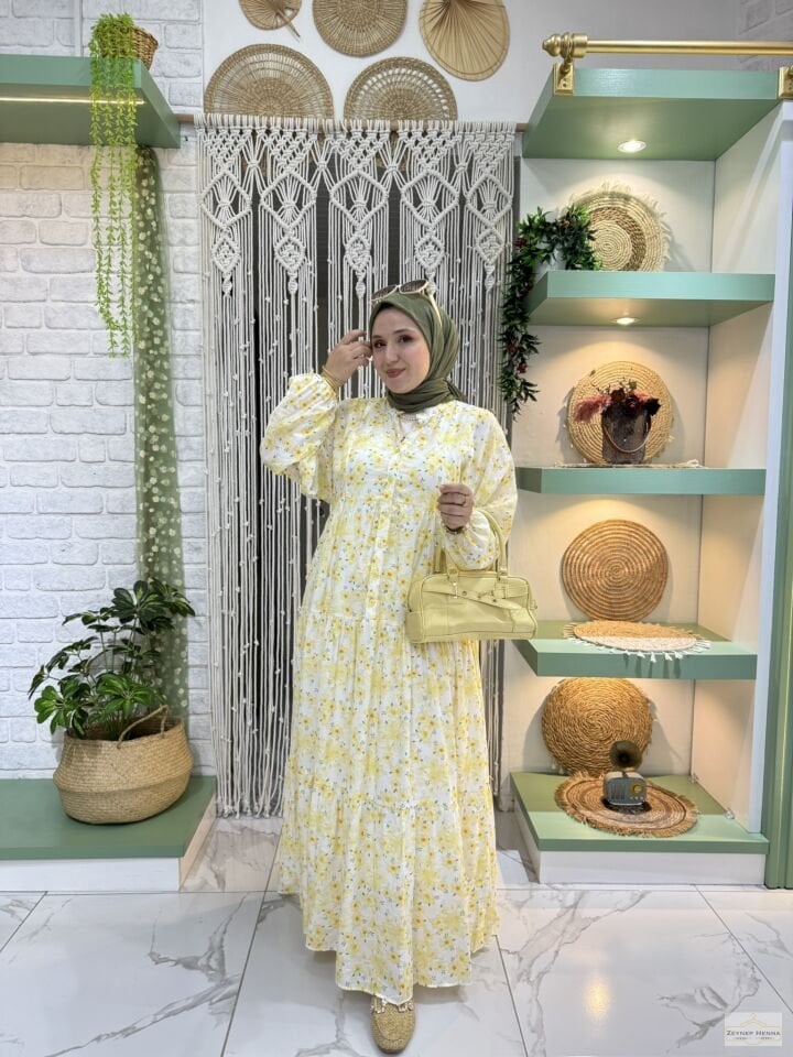 Yonca Sarı Elbise