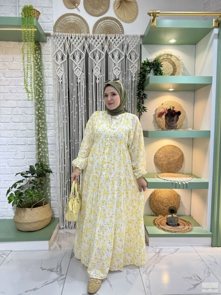 Yonca Sarı Elbise