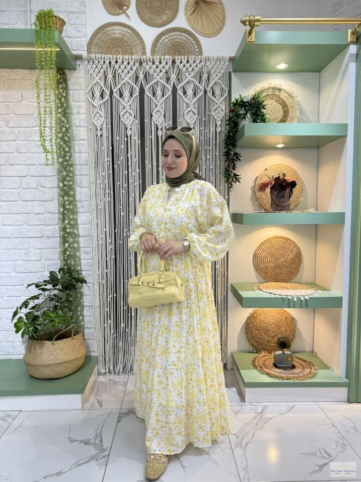 Yonca Sarı Elbise