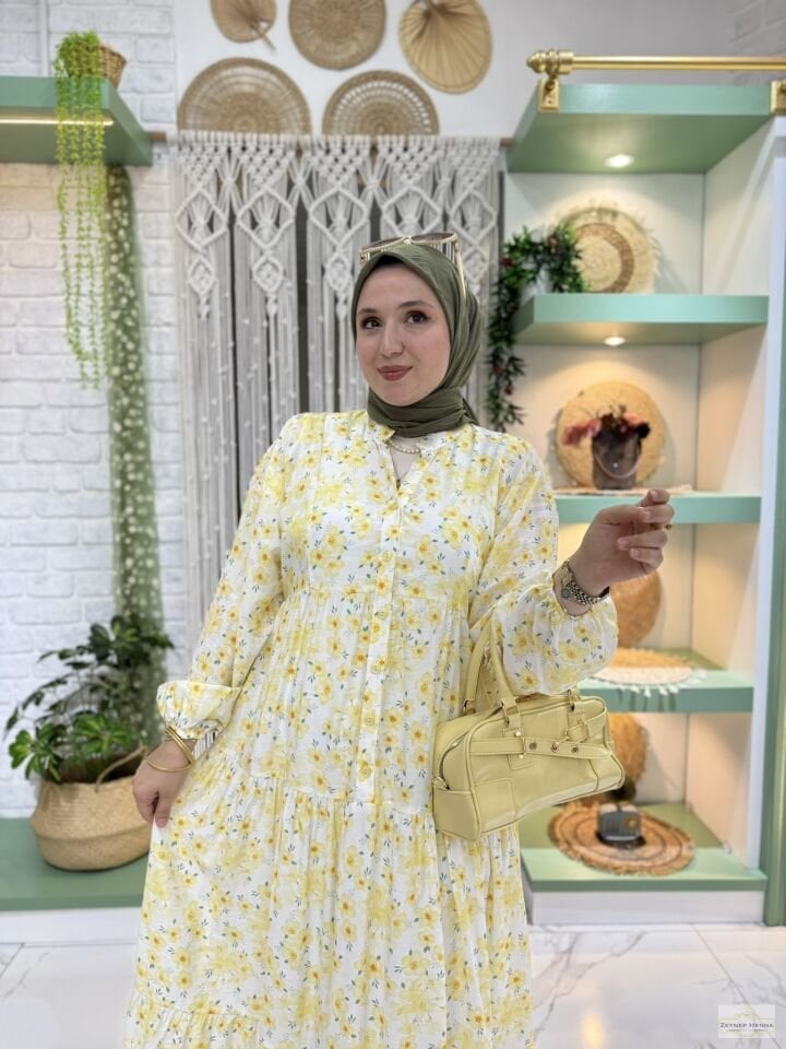Yonca Sarı Elbise