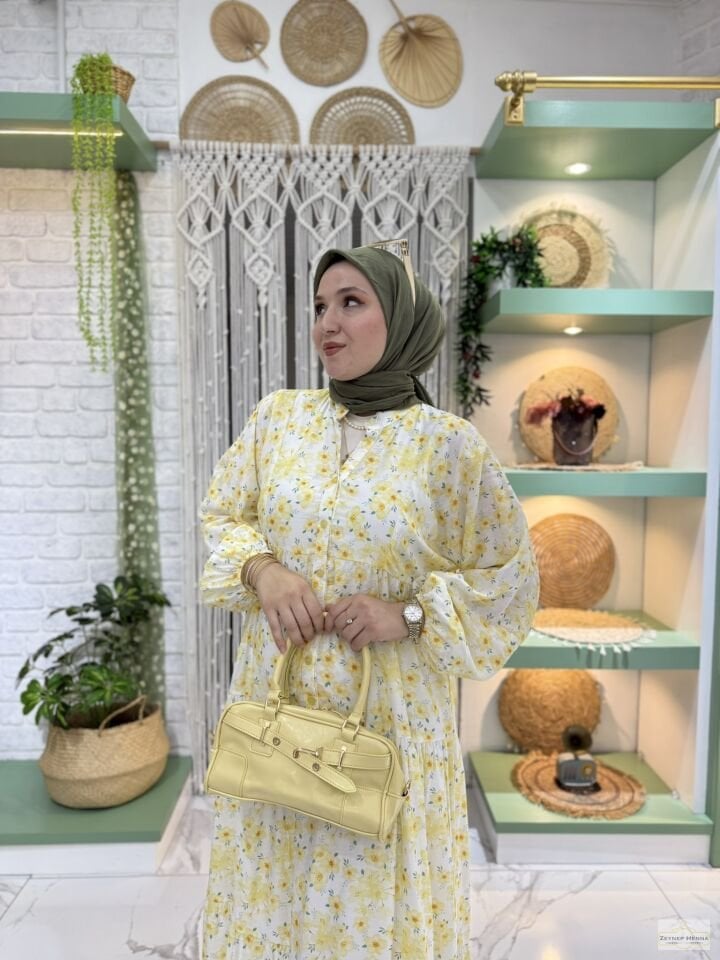 Yonca Sarı Elbise
