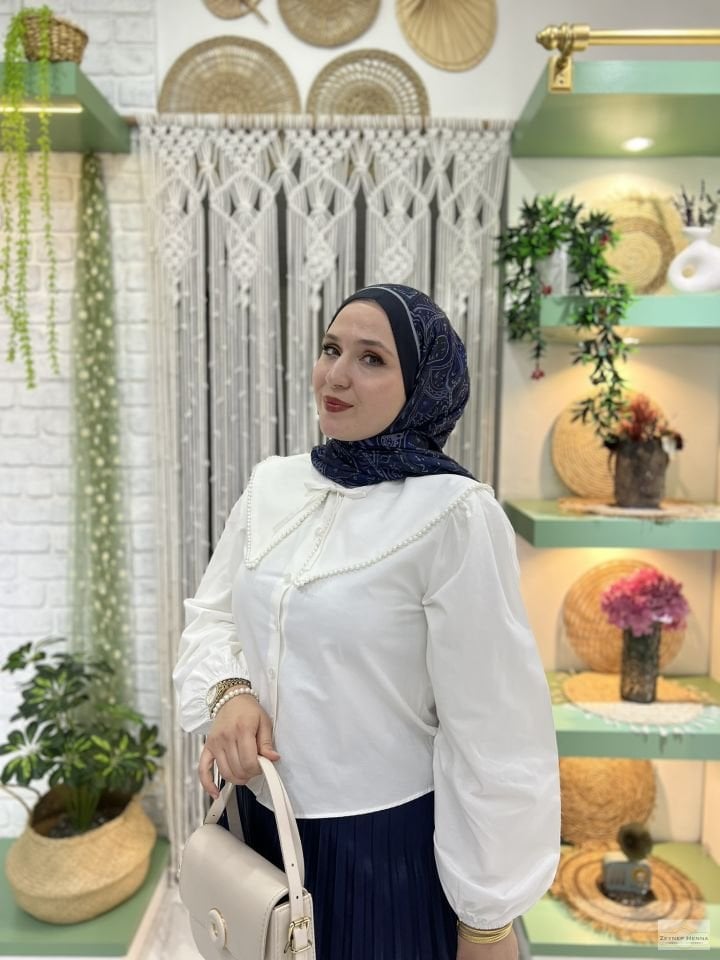 Bebe Yaka Beyaz Crop Gömlek