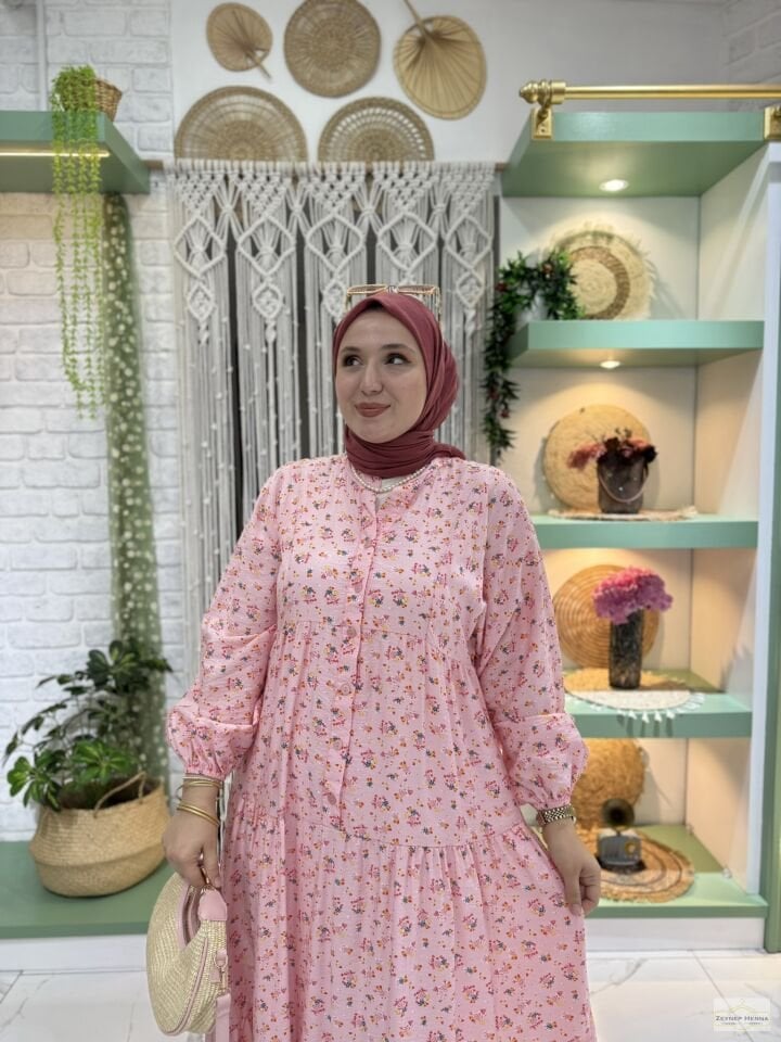Çıtı Pıtı Şeker Pembe Elbise