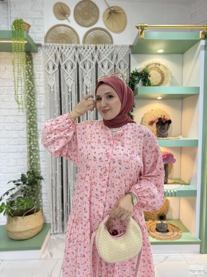 Çıtı Pıtı Şeker Pembe Elbise