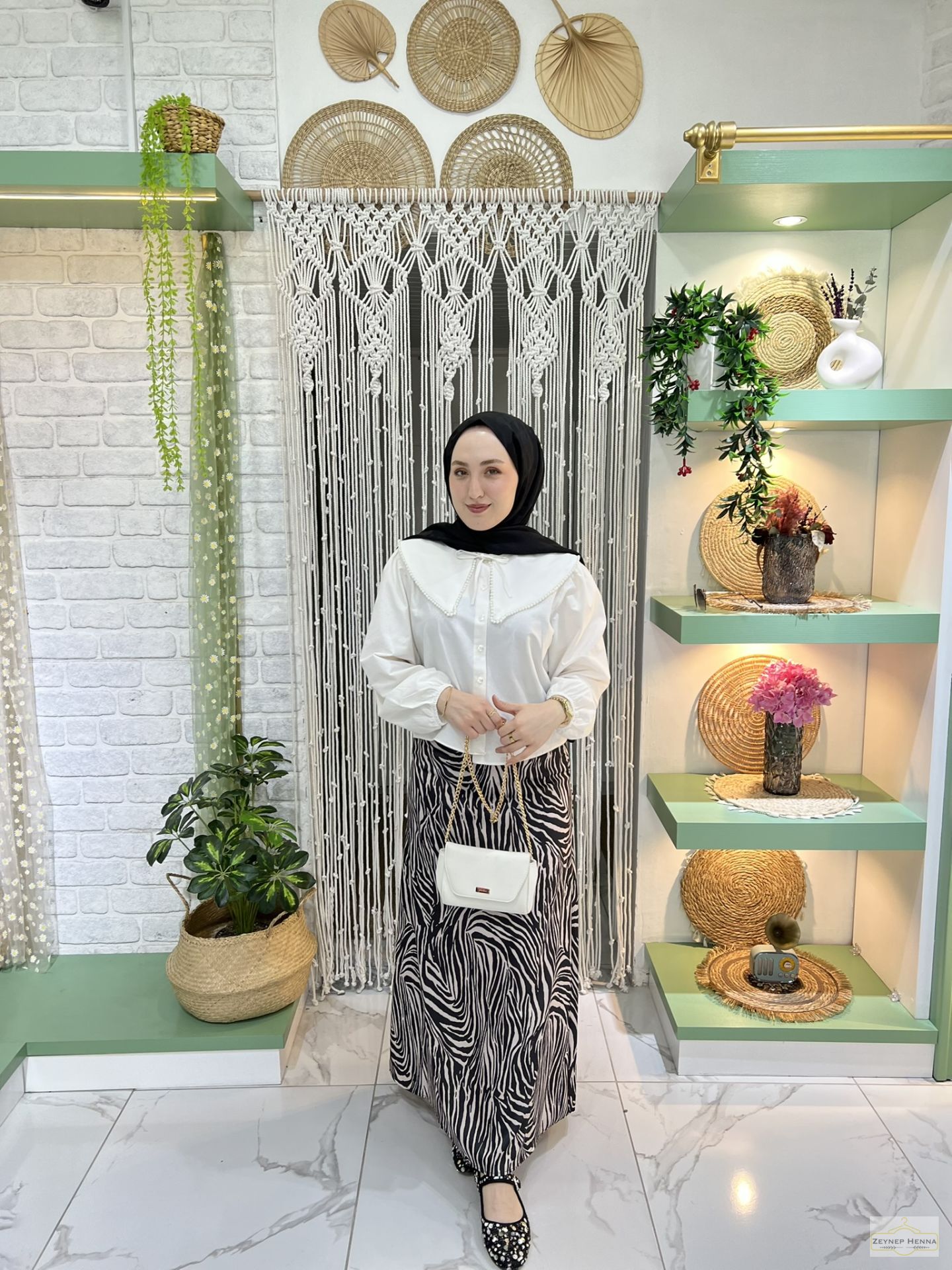 Zebra Saten Etek