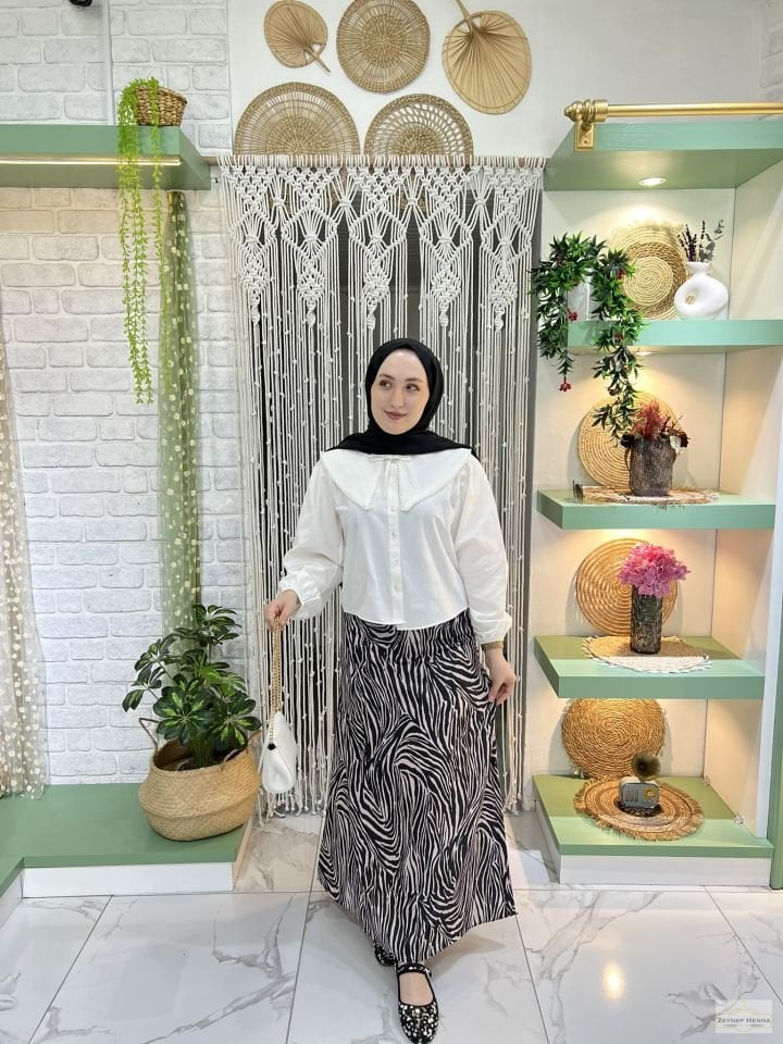 Zebra Saten Etek