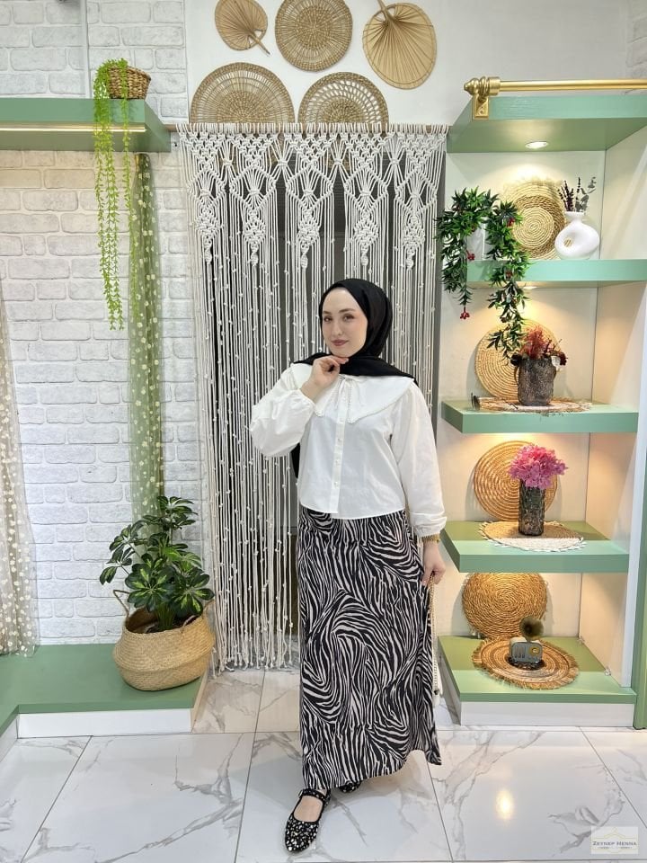 Zebra Saten Etek