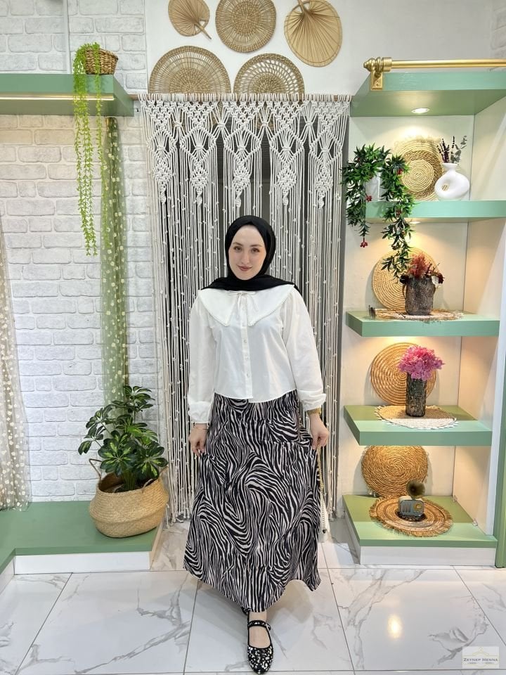 Zebra Saten Etek