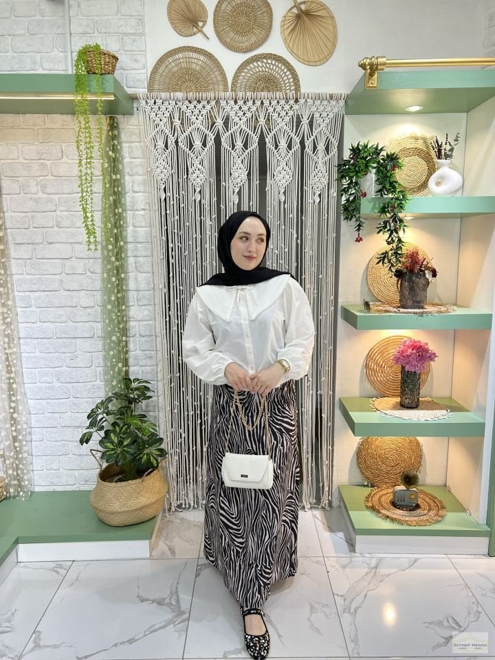 Zebra Saten Etek
