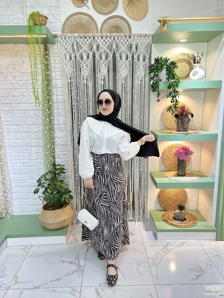 Zebra Saten Etek
