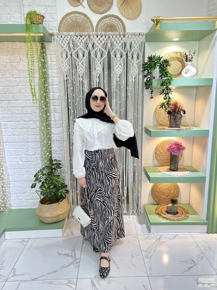 Zebra Saten Etek