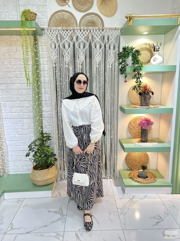 Zebra Saten Etek