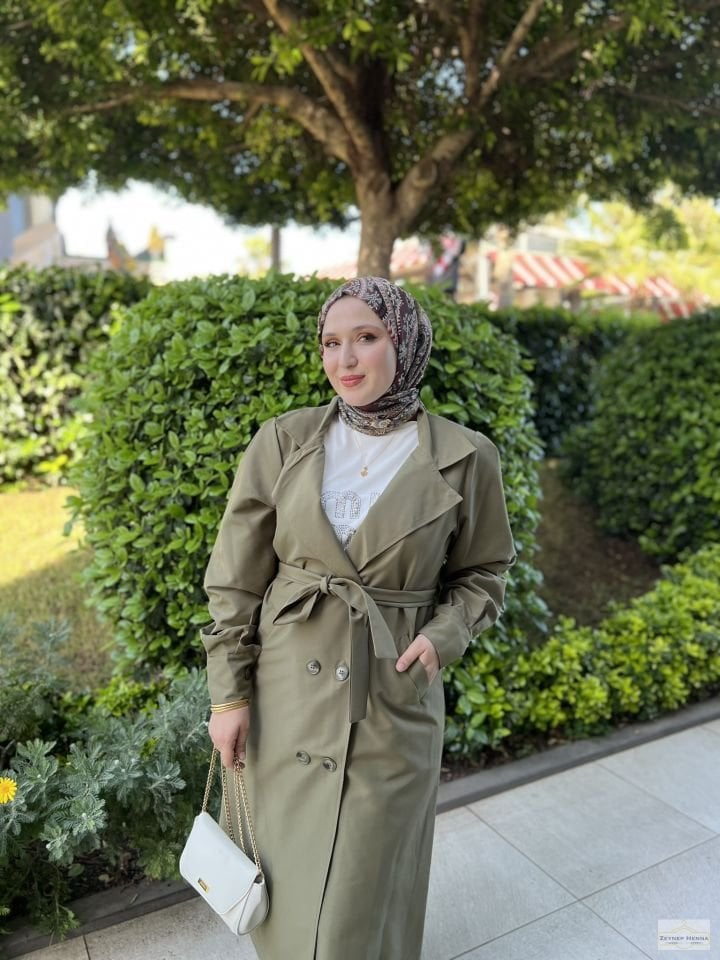 Classic Haki Yeşil Trençkot