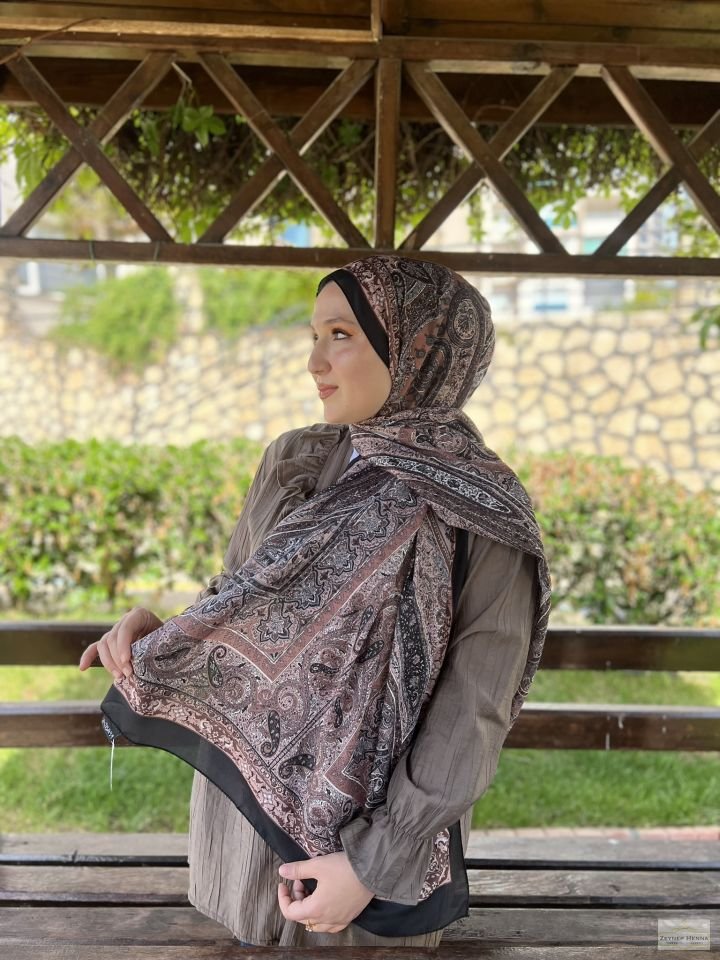 Mahi Devran Kahve Pamuk Şal