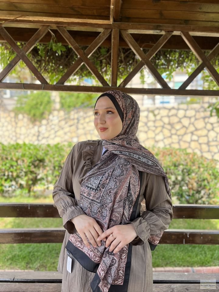 Mahi Devran Kahve Pamuk Şal