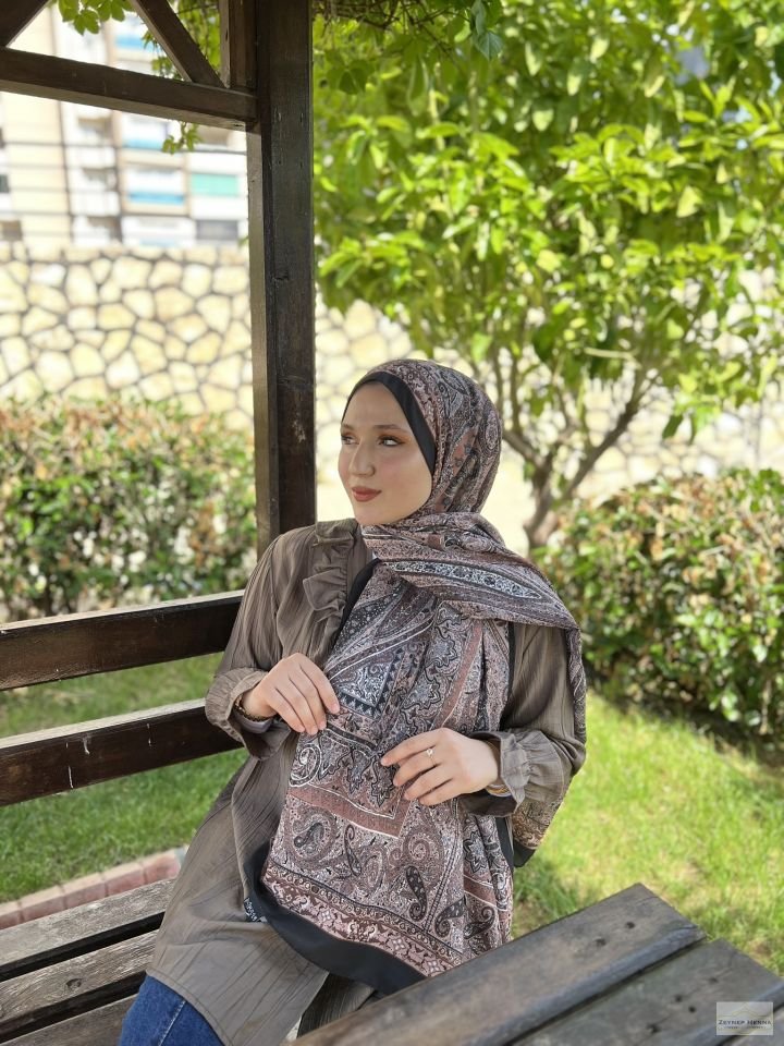 Mahi Devran Kahve Pamuk Şal