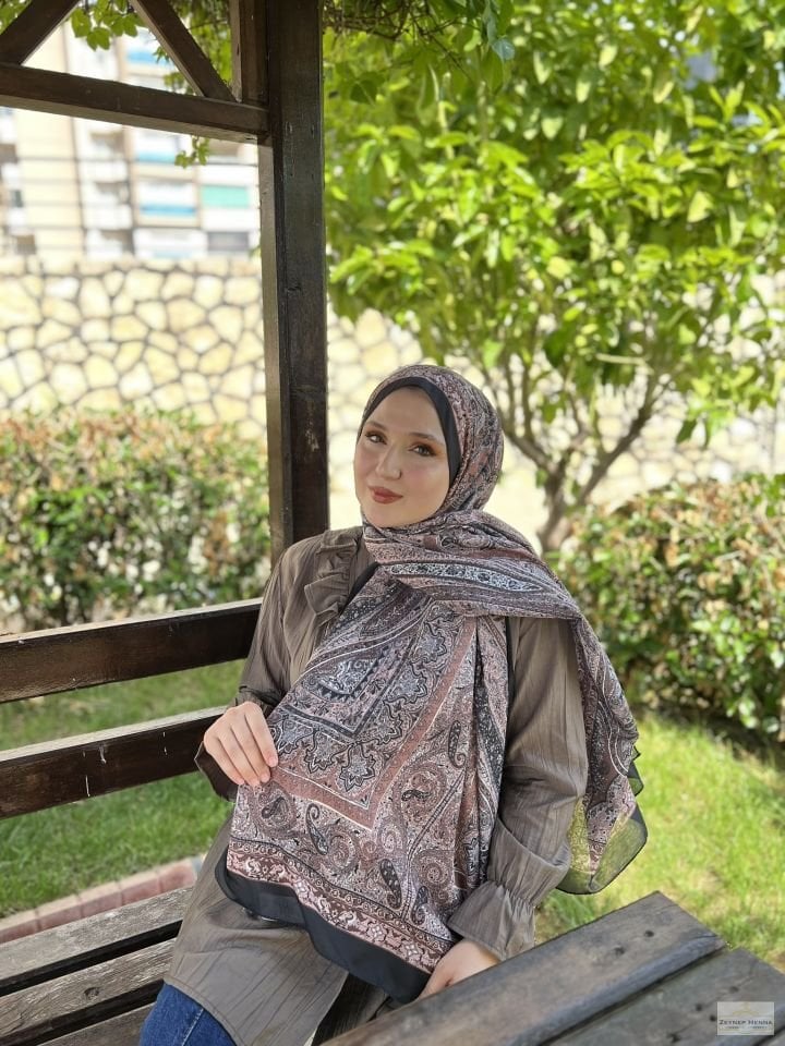 Mahi Devran Kahve Pamuk Şal