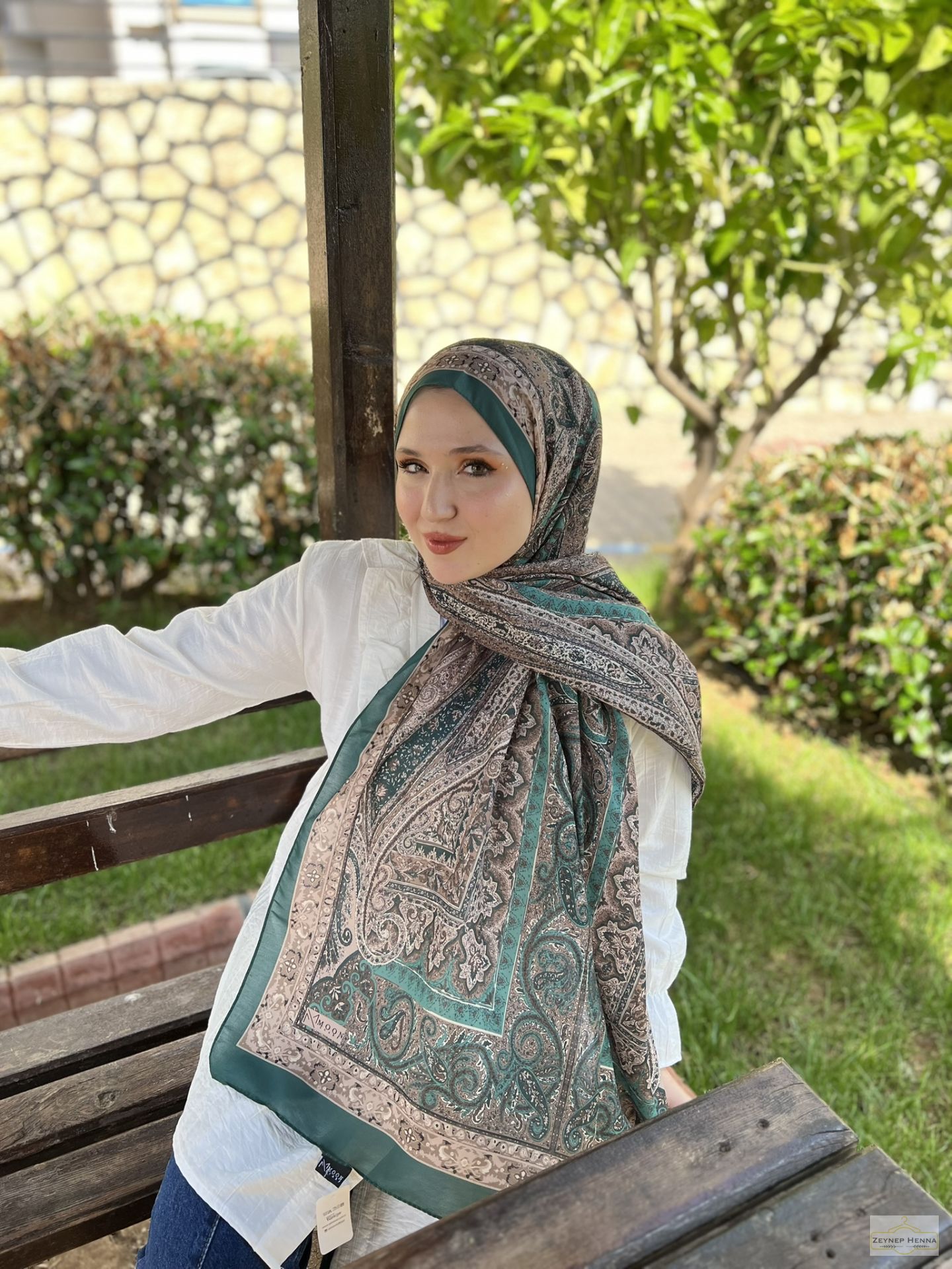 Mahi Devran Zümrüt Pamuk Şal