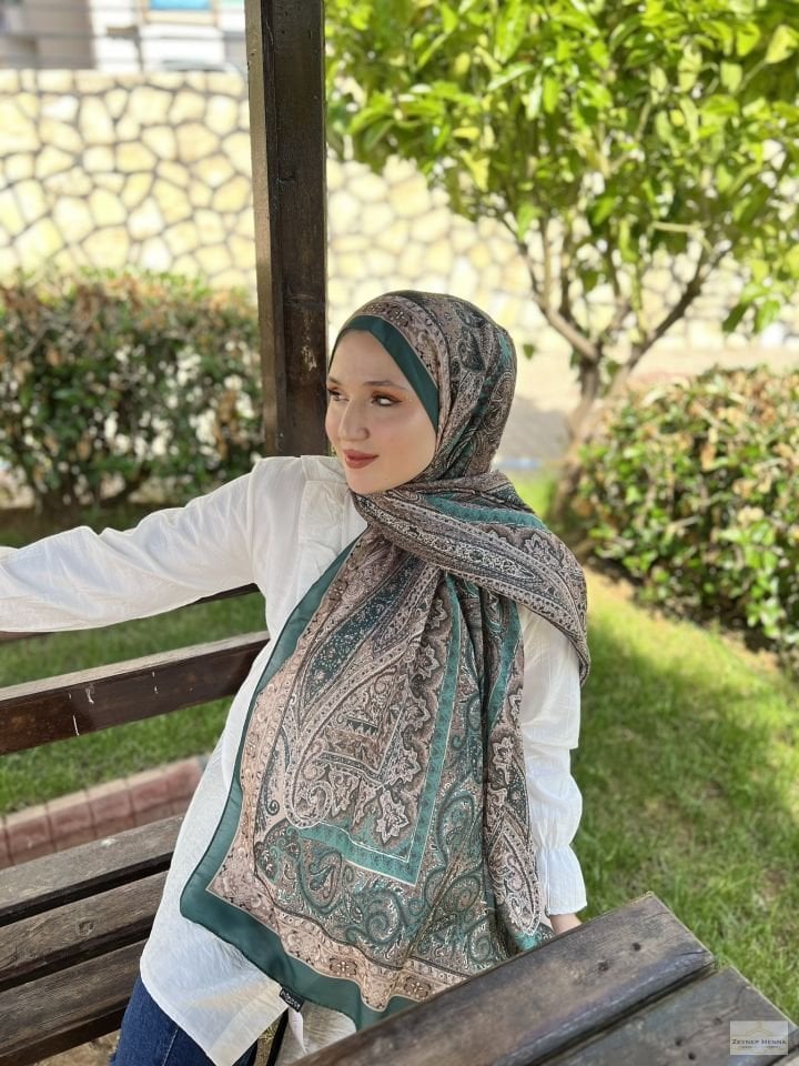 Mahi Devran Zümrüt Pamuk Şal