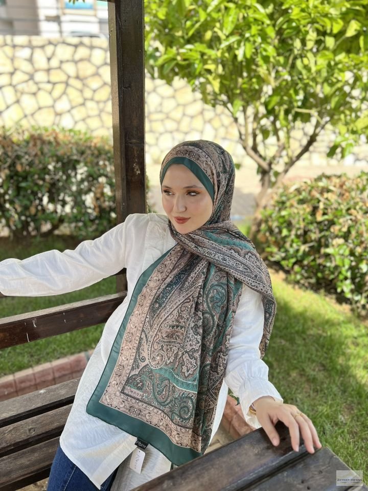 Mahi Devran Zümrüt Pamuk Şal