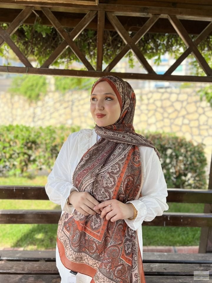 Mahi Devran Bakır Pamuk Şal