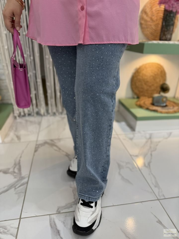 Taşlı Kot Pantolon 2