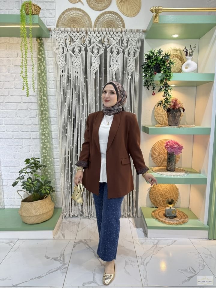Classic Kahve Blazer Ceket