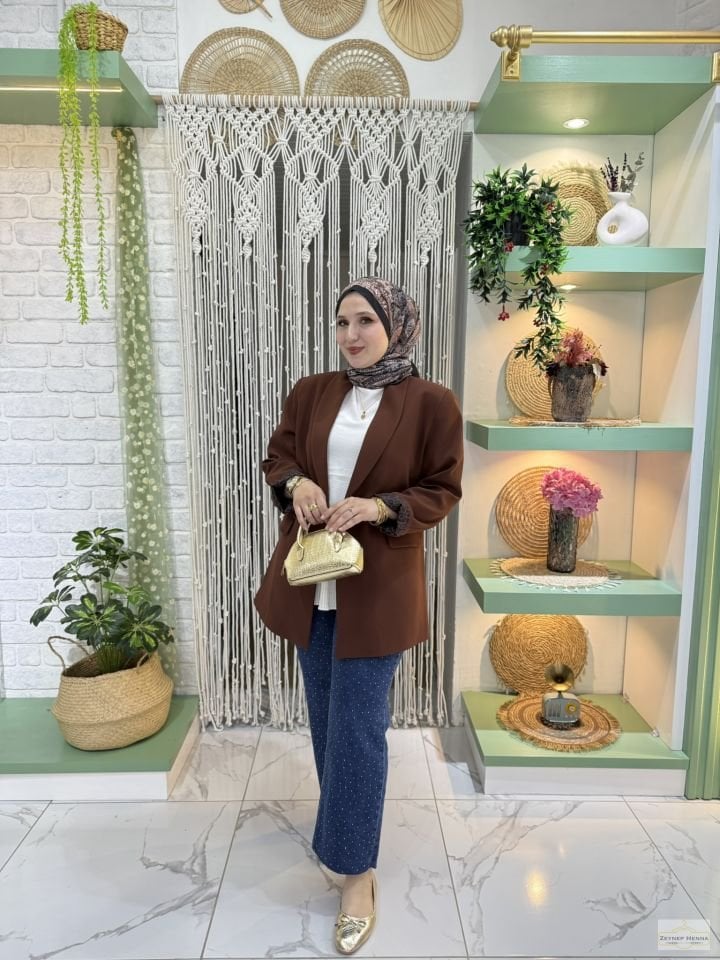 Classic Kahve Blazer Ceket