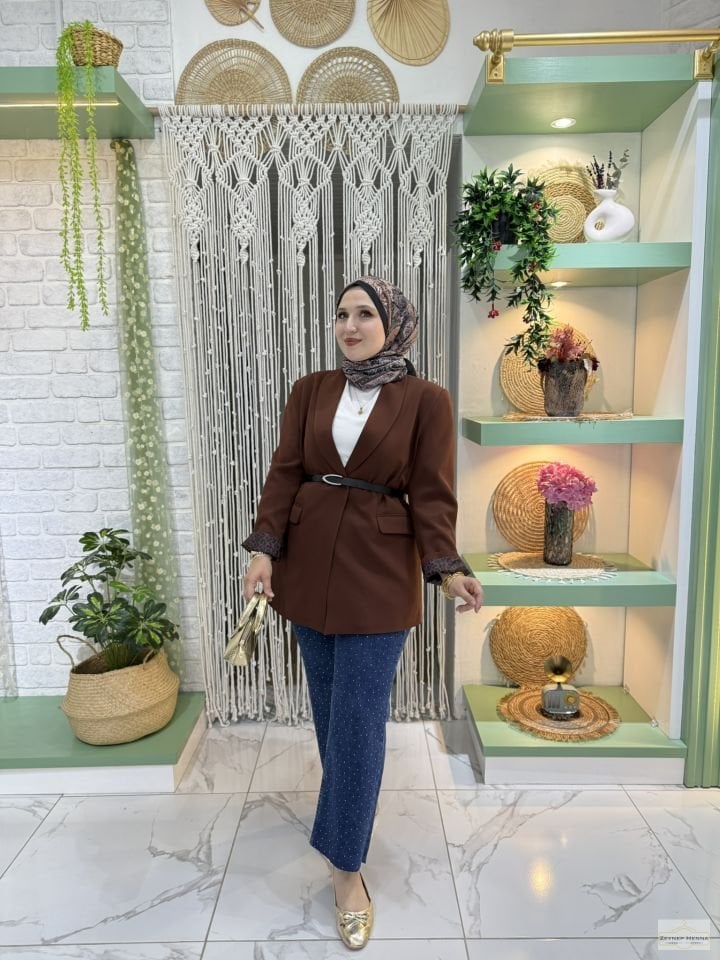 Classic Kahve Blazer Ceket
