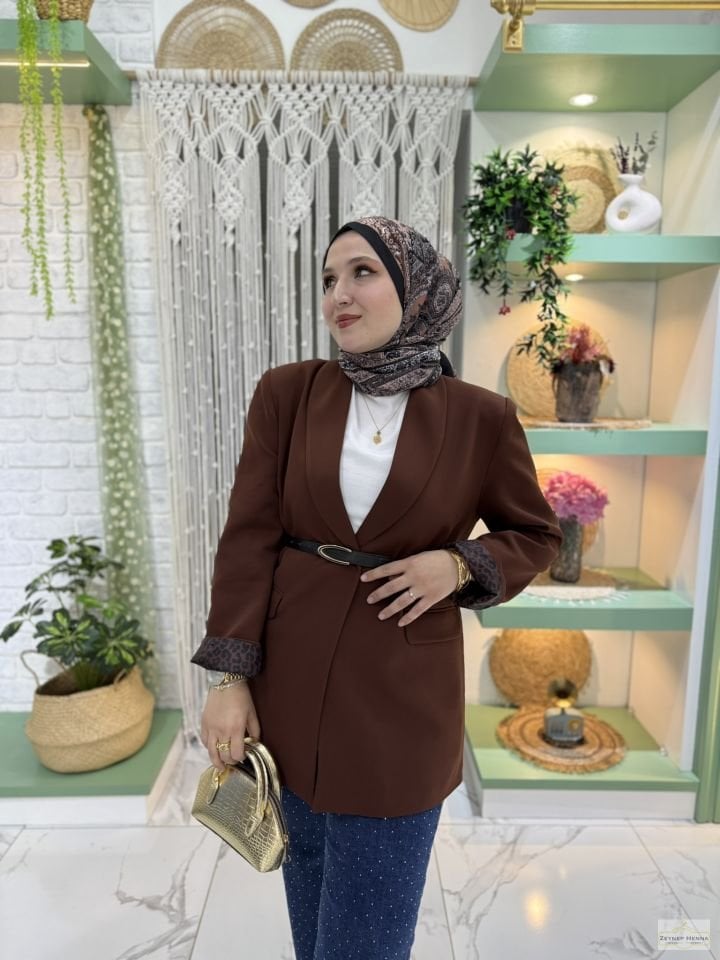 Classic Kahve Blazer Ceket
