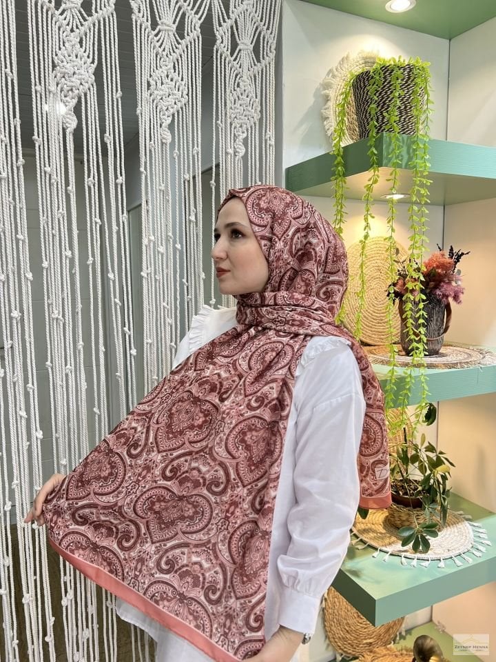 Soft Desen Somon Pamuk Şal