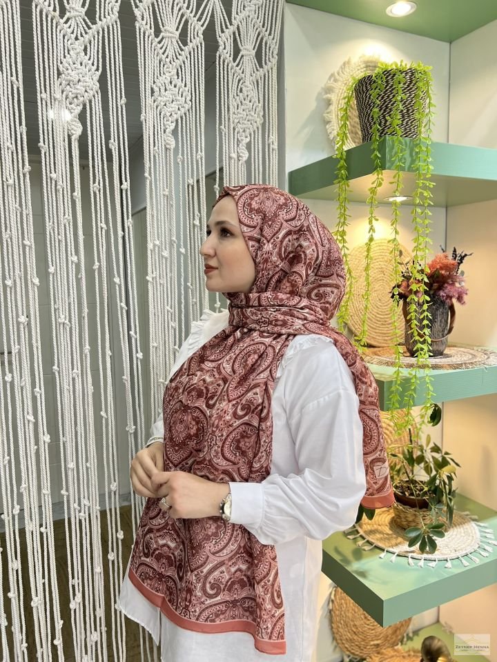 Soft Desen Somon Pamuk Şal