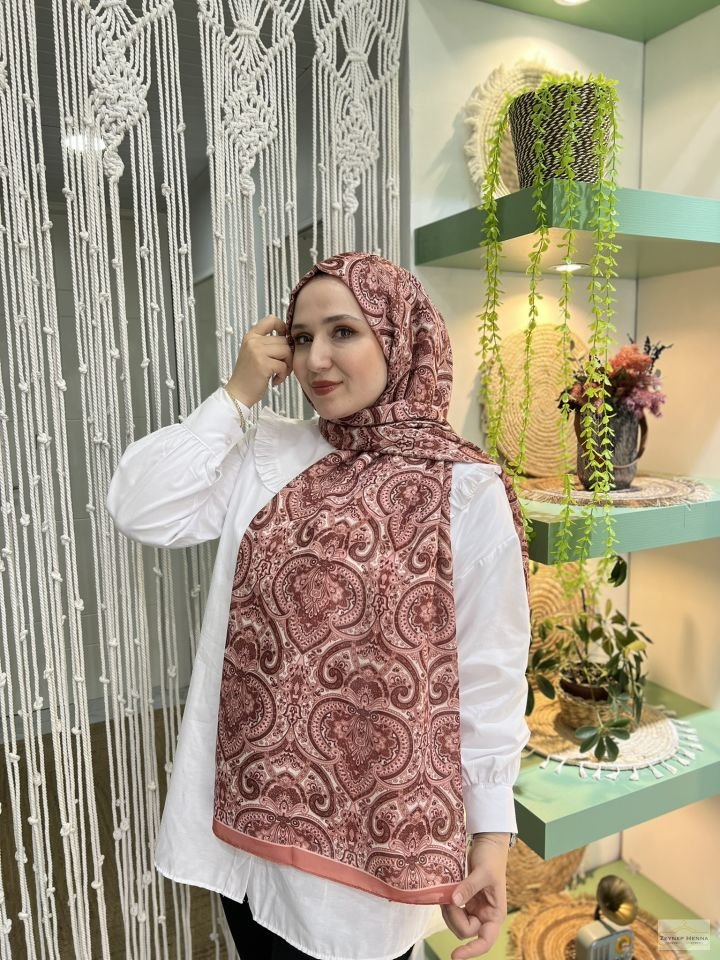 Soft Desen Somon Pamuk Şal