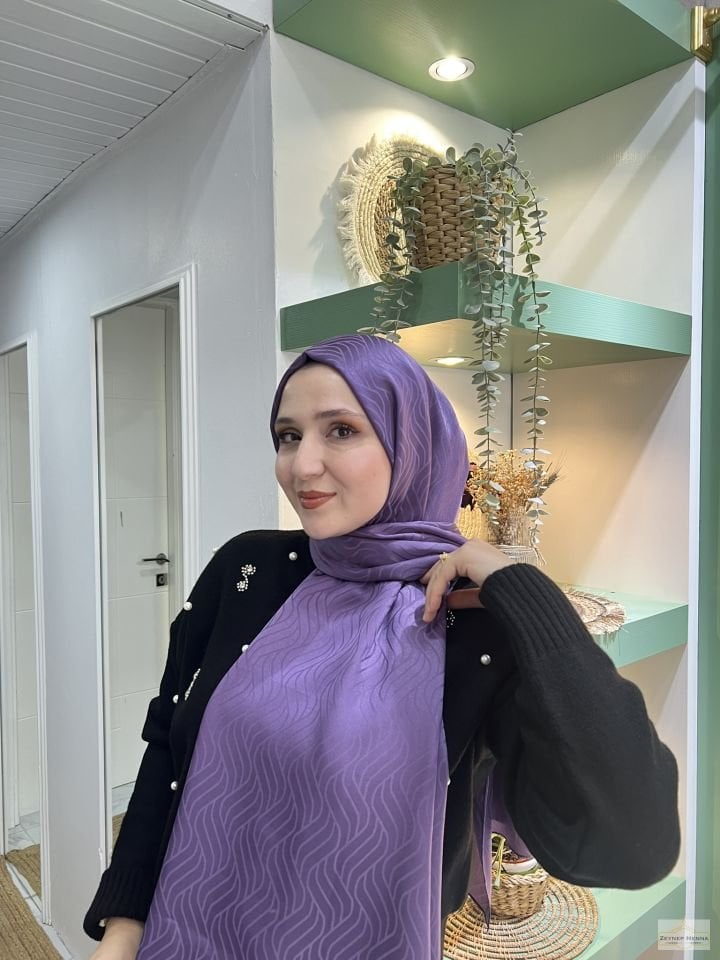 Rüya Lila Pamuk Jakar Şal