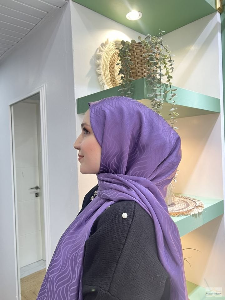 Rüya Lila Pamuk Jakar Şal