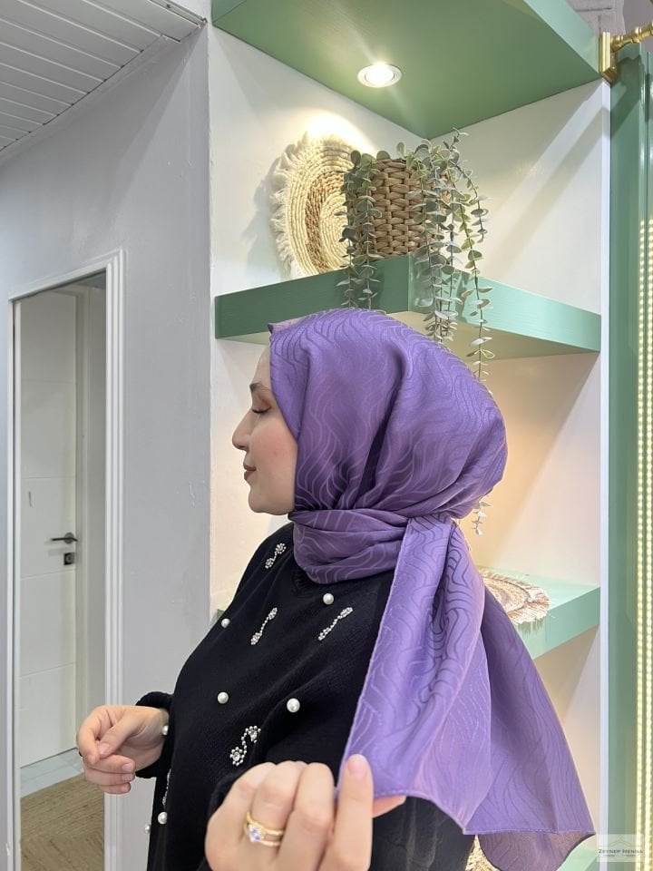 Rüya Lila Pamuk Jakar Şal