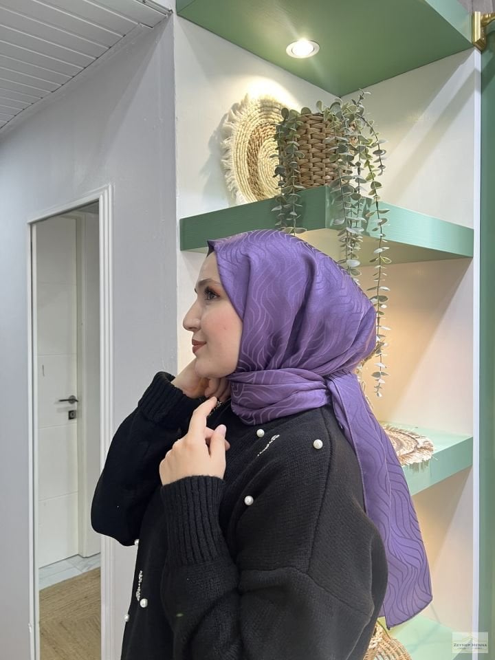 Rüya Lila Pamuk Jakar Şal