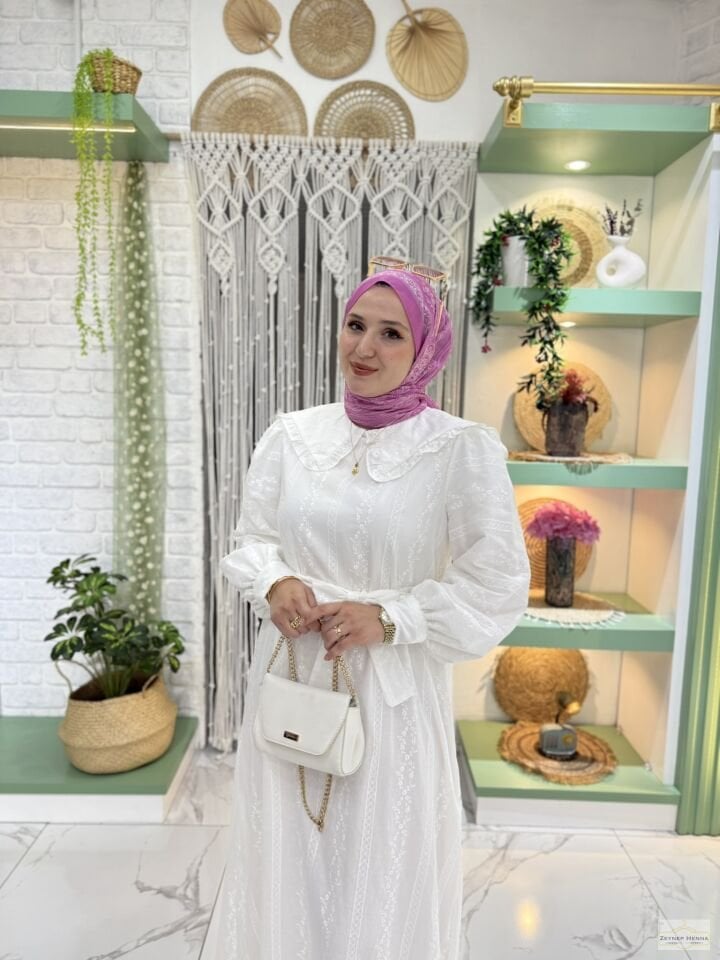 Angel Beyaz Elbise