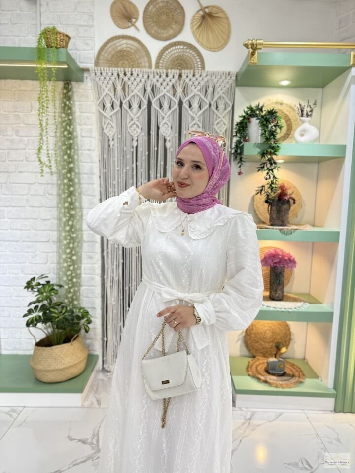 Angel Beyaz Elbise