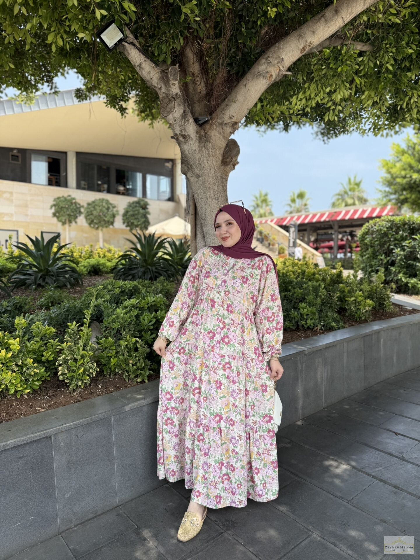 Bahar Pembe Pamuk Elbise