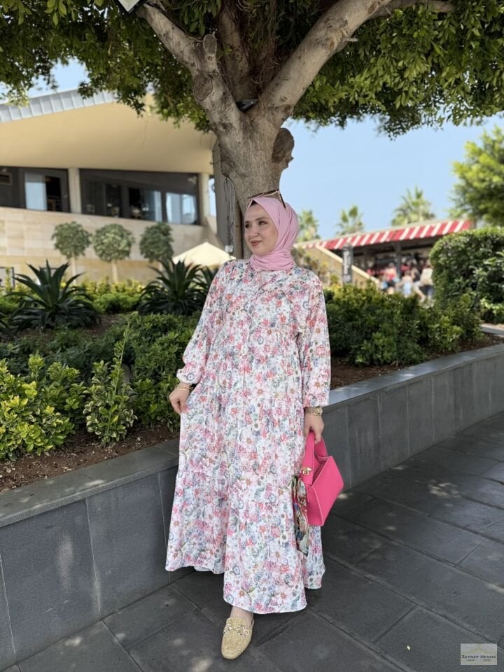 Bahar Pudra Pamuk Elbise
